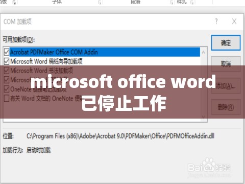 microsoft office word已停止工作