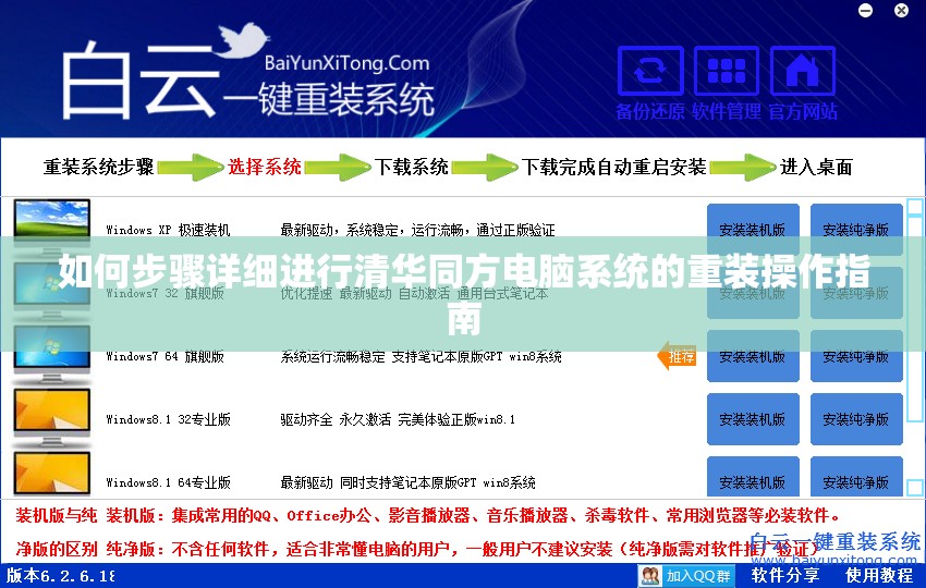 如何步骤详细进行清华同方电脑系统的重装操作指南
