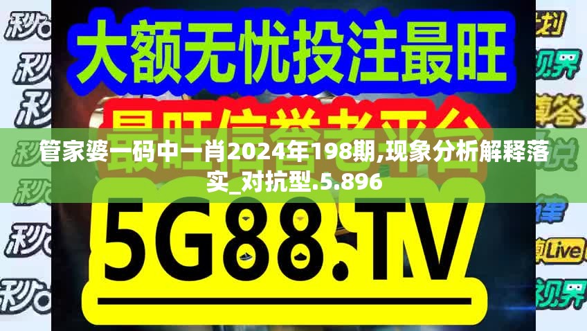 管家婆一码中一肖2024年198期,现象分析解释落实_对抗型.5.896